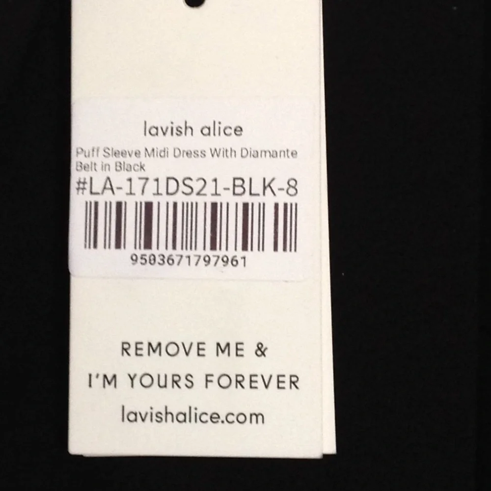 Lavish Alice black midi Dress - Picture 4 of 5